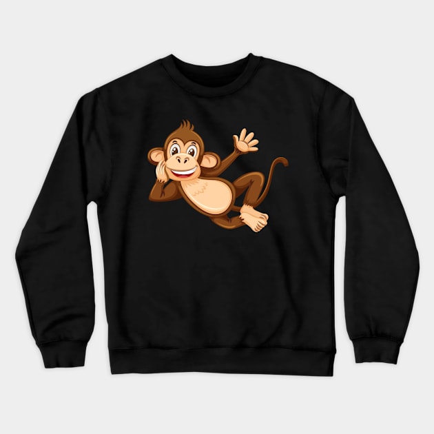 Monkey - Gift for Monkey Lover Crewneck Sweatshirt by giftideas